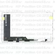 Матрица для ноутбука HP Pavilion G6-2315sr (1366x768 HD) TN, 40pin, Матовая