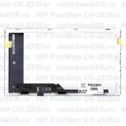 Матрица для ноутбука HP Pavilion G6-2315sr (1366x768 HD) TN, 40pin, Матовая