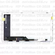 Матрица для ноутбука HP Pavilion G6-2028 (1366x768 HD) TN, 40pin, Матовая