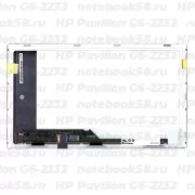 Матрица для ноутбука HP Pavilion G6-2232 (1366x768 HD) TN, 40pin, Матовая