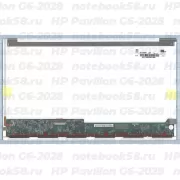 Матрица для ноутбука HP Pavilion G6-2028 (1366x768 HD) TN, 40pin, Глянцевая