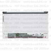 Матрица для ноутбука HP Pavilion G6-2106nr (1366x768 HD) TN, 40pin, Матовая