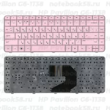 Клавиатура для ноутбука HP Pavilion G6-1138 Розовая