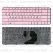 Клавиатура для ноутбука HP Pavilion G6-1381 Розовая