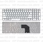 Клавиатура для ноутбука HP Pavilion G6-2039 Белая, без рамки