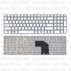 Клавиатура для ноутбука HP Pavilion G6-2105 Белая, без рамки